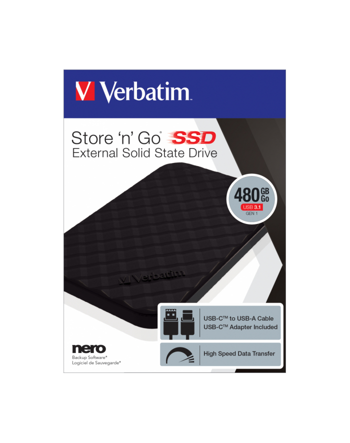Verbatim 6.35cm (2.5'') Store 'n' Go Portable SSD USB 3.1 GEN 1 480GB Black główny