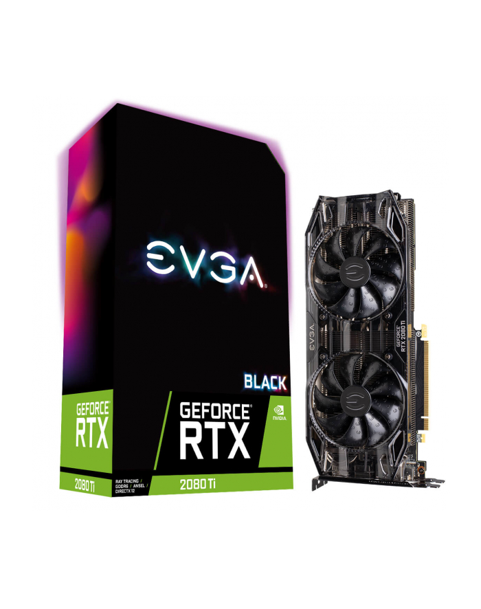 EVGA GeForce RTX 2080 TI BLACK EDITION GAMING, 11GB GDDR6, DUAL HDB FANS+RGB LED główny