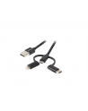 Lanberg kabel 3w1 USB-A(M)->MICRO-B(M)+Lightning(M)+USB-C(M) 2.0 1.8m Premium - nr 10