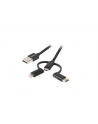 Lanberg kabel 3w1 USB-A(M)->MICRO-B(M)+Lightning(M)+USB-C(M) 2.0 1.8m Premium - nr 3