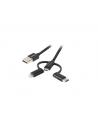 Lanberg kabel 3w1 USB-A(M)->MICRO-B(M)+Lightning(M)+USB-C(M) 2.0 1.8m Premium - nr 6