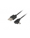 Lanberg kabel USB Micro-B(M)->A(M) 2.0 Kątowy Lewo/Prawo Easy-USB 1.8m Czarny - nr 1