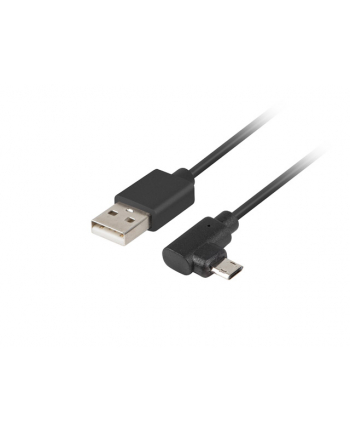 Lanberg kabel USB Micro-B(M)->A(M) 2.0 Kątowy Lewo/Prawo Easy-USB 1.8m Czarny