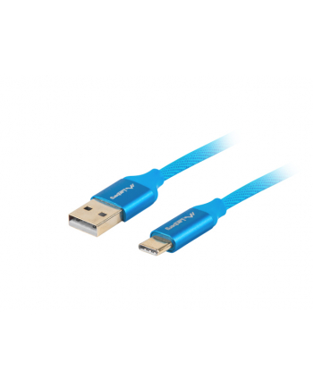 Lanberg Kabel Premium Quck Charge 3.0 ,USB-C(M)->A(M) 0,5m Niebieski