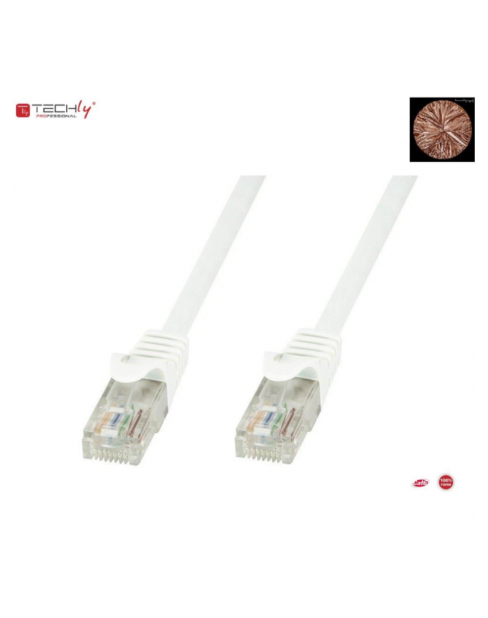 techly pro TechlyPro Kabel sieciowy patch cord RJ45 Cat6 U/UTP 5m biały 100% miedź główny