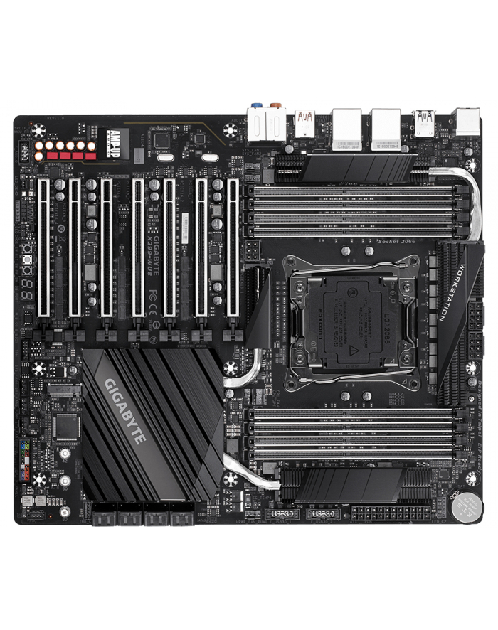 Gigabyte X299-WU8, Dual Intel Server LAN, DDR4, PCIex4 M.2, USB 3.1 gen 2 Type-C główny