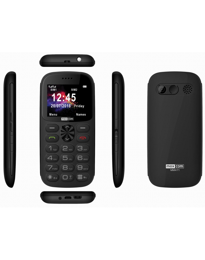 MaxCom MM471, Telefon GSM, Telefon Komórkowy Dla Seniora, Szary główny