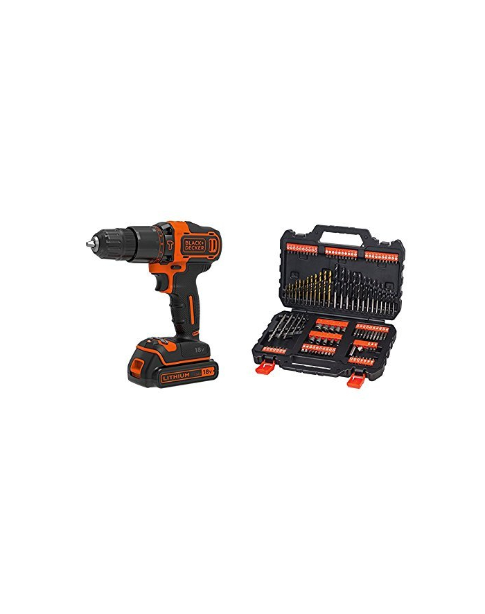 black+decker Black&Decker BDCHD18KB - kolor: czarny / pomarańczowy - case, 2x Li-Ion battery 1.5Ah główny