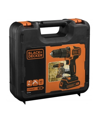 black+decker Black&Decker BDCHD18K - kolor: czarny / pomarańczowy - case, Li-ion battery 1.5Ah