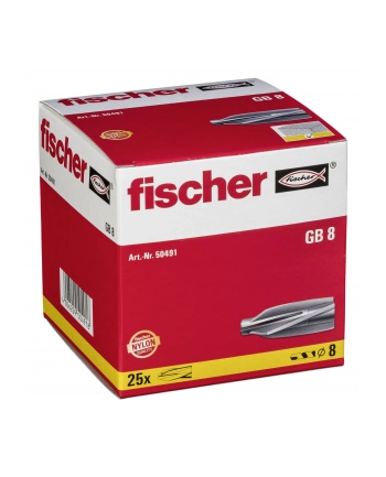 Wtyczka Fischer do gazobetonu GB 8 - jasnoszara - 25 części