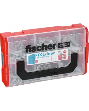Fischer FIXtainer - SX Dowel Box - jasnoszary - 210 części