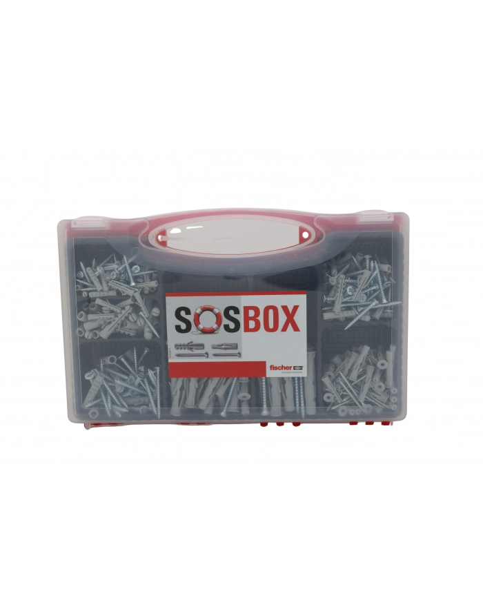 Fischer SOSBOX Kołek rozporowy S plus FU ze śrubami - jasnoszary - 360- części główny