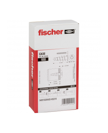 Fischer płyta gipsowo-kartonowa metalowa GKM - srebrny - 100 części