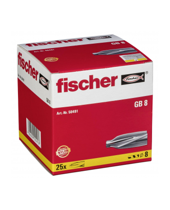 Wtyczka Fischer do gazobetonu GB 8 - jasnoszara - 25 części