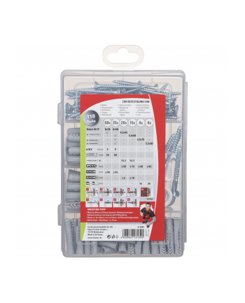 Fischer Meister-Box UX ze śrubami i hakami - kołki - 118- części