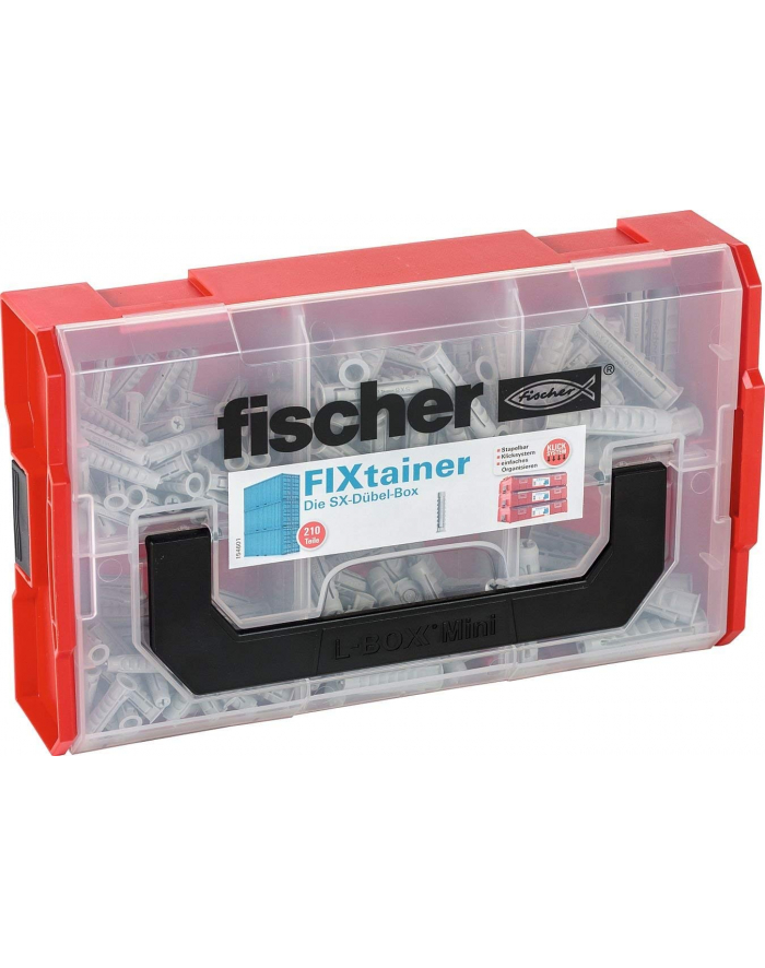 Fischer FIXtainer - SX Dowel Box - jasnoszary - 210 części główny