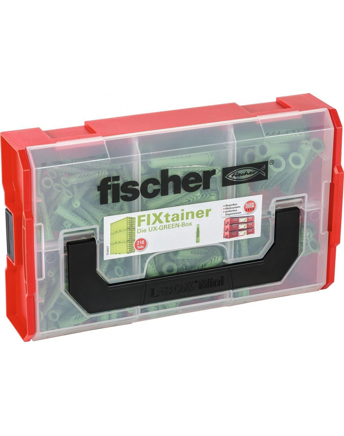 Fischer FIXtainer - UX zielony pojemnik - kołek - 210 części główny