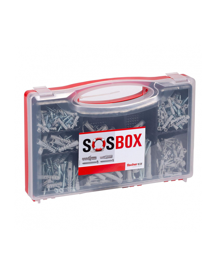 Fischer SOSBOX Kołek rozporowy S plus FU ze śrubami - jasnoszary - 360- części główny