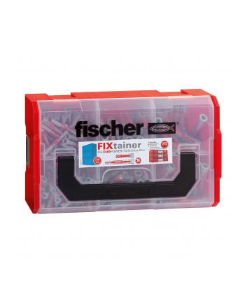 Fischer FIXtainer -DUOPOWER krótki / długi - kołek - jasnoszary / czerwony - 210 części