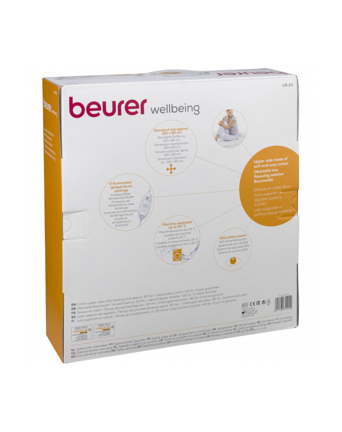 Beurer underblanket UB 33 basic - 60W - white główny