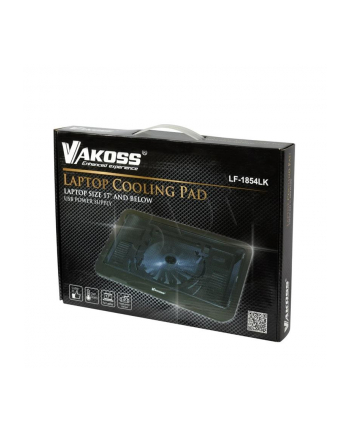 Podstawka chłodząca pod notebook VAKOSS LF-1854LK (15.x cala; 1 wentylator; HUB) nr 1