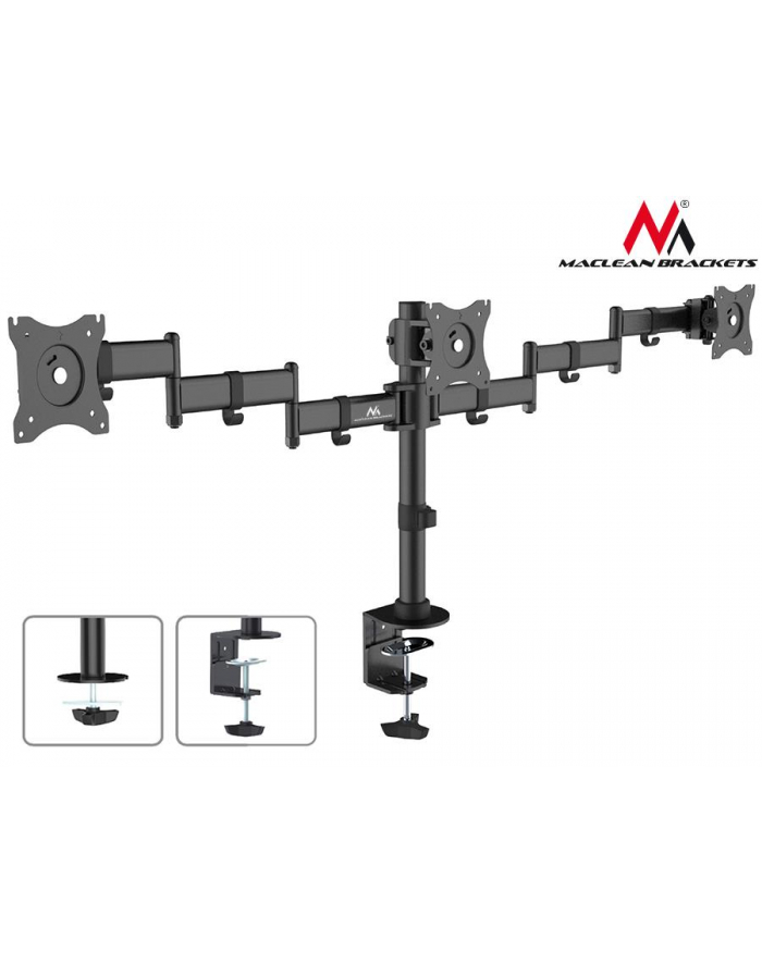 Uchwyt biurkowy do monitora Maclean MC-691 (biurkowy  Obrotowy  Uchylny - 27 ; max. 24kg) główny
