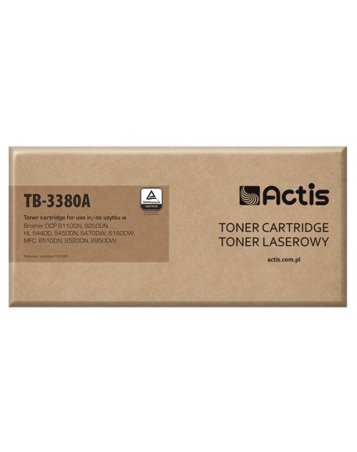 Toner ACTIS TB-3380A (zamiennik Brother TN-3380; Supreme; 8 000 stron; czarny) główny