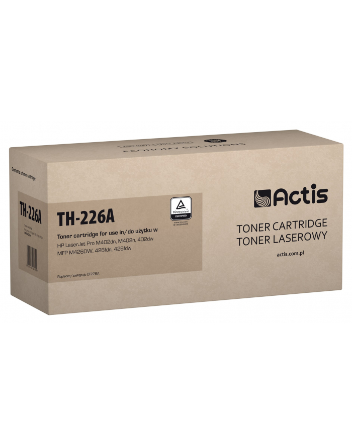 Toner ACTIS TH-226A (zamiennik HP 26A CF226A; Standard; 3 100 stron; czarny) główny