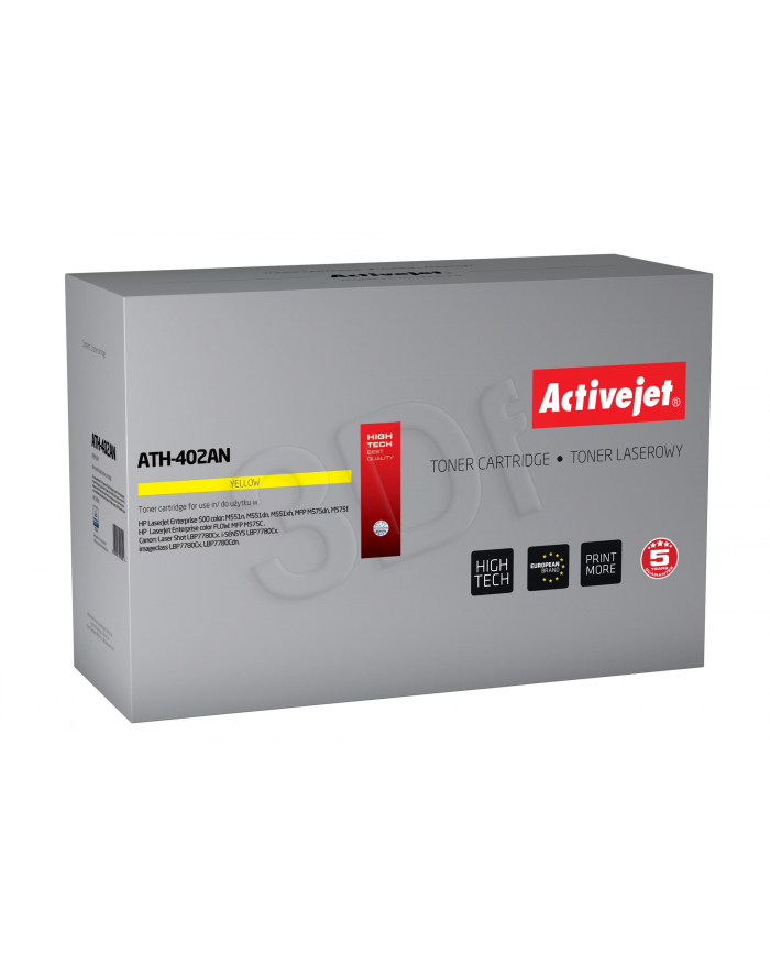 Toner Activejet ATH-402AN (zamiennik HP 507A CE402A; Premium; 6 000 stron; żółty) główny