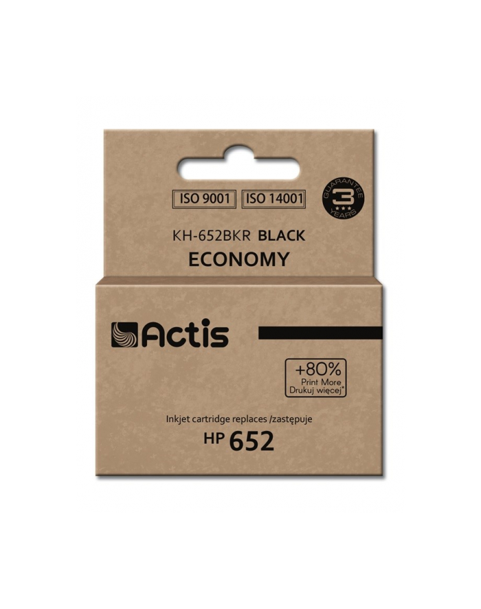 Tusz ACTIS KH-652BKR (zamiennik HP 652 F6V25AE; Standard; 15 ml; czarny) główny