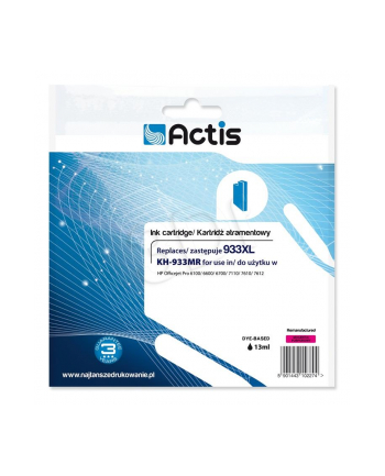 Tusz ACTIS KH-933MR (zamiennik HP 933XL CN055AE; Standard; 13 ml; czerwony)