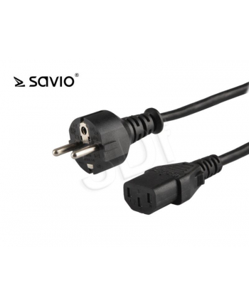 Kabel SAVIO CL-89 (IEC C13 - Schuko M; 1 2m; kolor czarny)