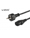 Kabel SAVIO CL-89 (IEC C13 - Schuko M; 1 2m; kolor czarny) - nr 4