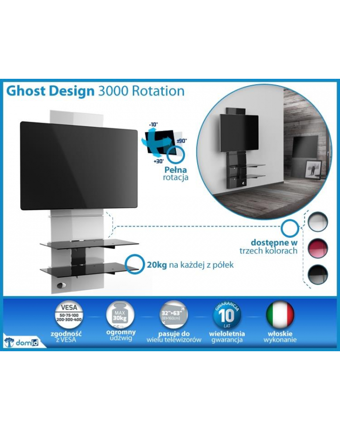 Panel RTV Meliconi Ghost Design 3000 Rotation 488310BA główny