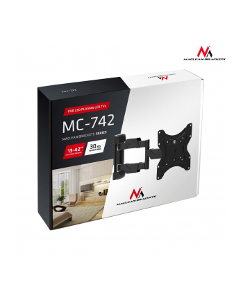 Uchwyt   ścienny    do telewizora  Maclean  MC-742 (Obrotowy  Uchylny; 13  - 42 ; max. 30kg)