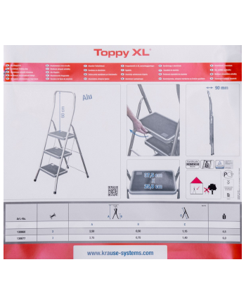 Schodki składane aluminium 2 stop.TOPPY XL KRAUSE