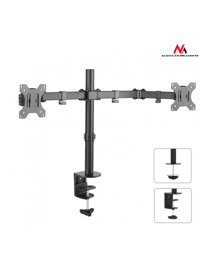 Uchwyt biurkowy do 2 monitorów Maclean MC-754 (13  - 32 ; max. 8kg) główny