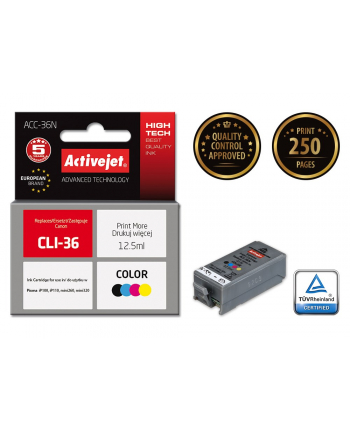 Tusz Activejet ACC-36N (zamiennik Canon CLI-36; Supreme; 12.5 ml; kolor)