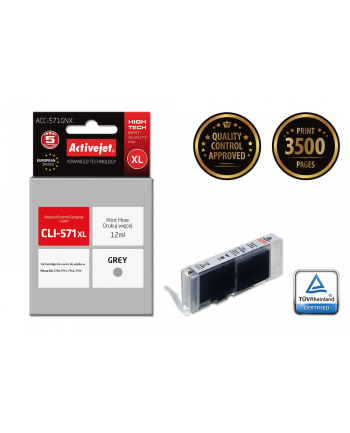 Tusz Activejet ACC-571GNX (zamiennik Canon CLI-571G XL; Supreme; 12 ml; szary)