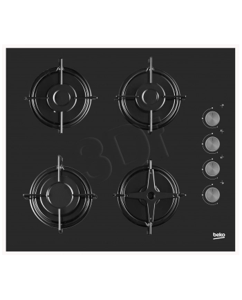 Płyty gazowa Beko HILG64120S (4 pola grzejne; kolor czarny)