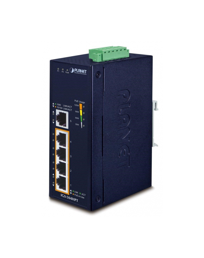 PLANET IGS-504HPT SWITCH PRZEM. 5x1000/4xPOE+ główny