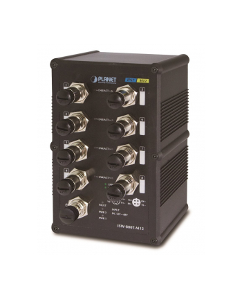 PLANET ISW-800T-M12 SWITCH PRZEM. 8x100MBPS IP67 nr 2