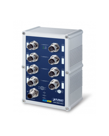 PLANET ISW-800T-M12 SWITCH PRZEM. 8x100MBPS IP67 nr 1