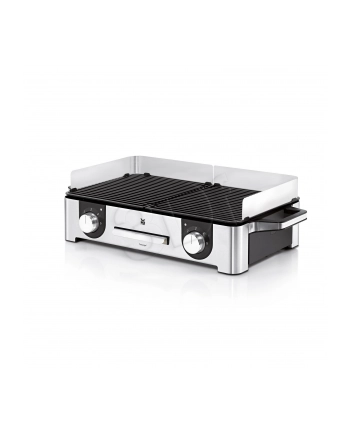 Grill elektryczny WMF Lono Master Grill ( Osłona przeciwbryzgowa Osłona przeciwwiatrowa ; stołowy-otwarty ; 2400W ; srebrny )