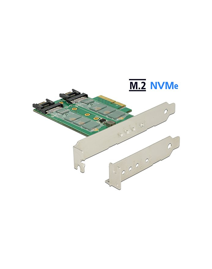 DELOCK PCI-E -> M.2 KEY B + 1X M.2 KEY M + 2XSATA 6 GB/S LOW PROFILE główny