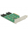 DELOCK PCI-E -> M.2 KEY B + 1X M.2 KEY M + 2XSATA 6 GB/S LOW PROFILE - nr 4
