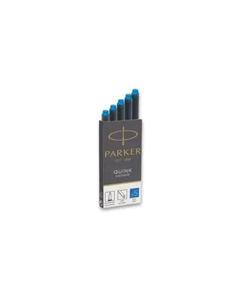 Parker-Naboje z atramentem QUINK-niebieski zmyw.5sz