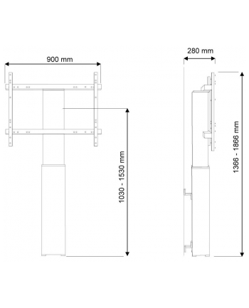 Stojak NEWSTAR PLASMA-W2250SILVER (42  - 100 )