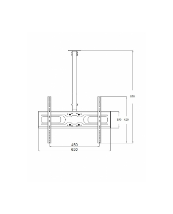 Uchwyt ART  AR-21L (sufitowy; 32  - 60 ; Max. 45kg)