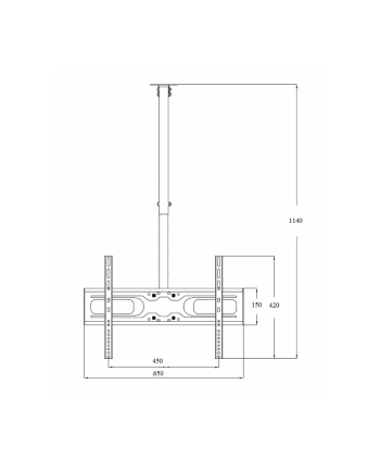 Uchwyt ART  AR-21L (sufitowy; 32  - 60 ; Max. 45kg)